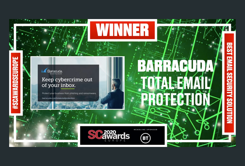 Barracuda wins big for innovative email technology at SC Awards Europe